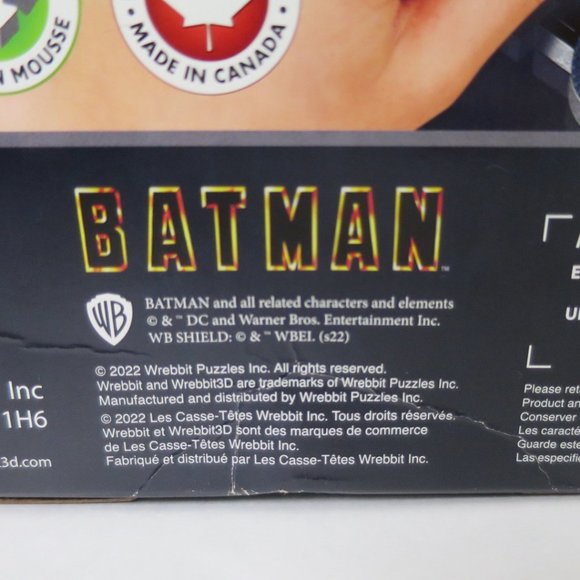 Wrebbit 3D Batman Batmobile Foam Puzzle 255 Piece - Picture 7 of 9